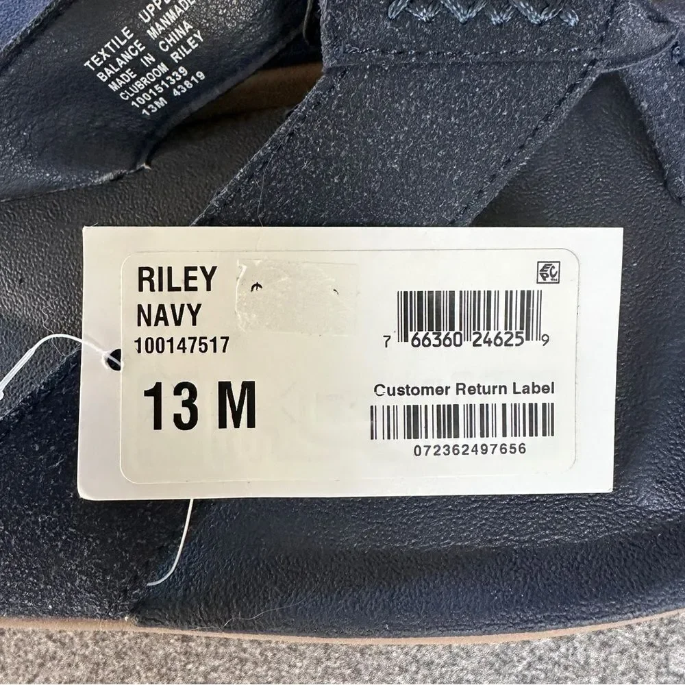 NWT Club Room Men's Riley Flip Flop Sandal in Navy Size 13